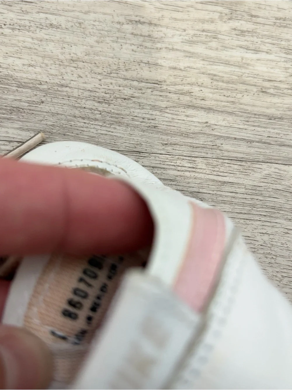Vintage Nike Baby Crib Shoes White Pink Leather Infant